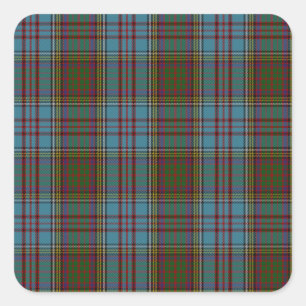 Sticker Carré Tartan de famille de clan d'Anderson