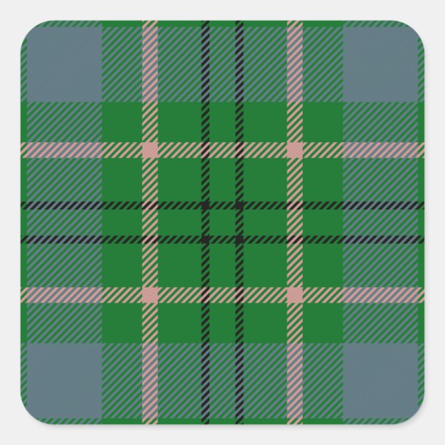 Sticker Carré Tartan de Taylor de clan (Devant)