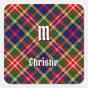 Sticker Carré Tartan du clan Christie