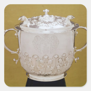 Sticker Carré tasse et couverture Deux-manipulées, c.1695