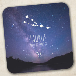 Sticker Carré Taurus   Constellation Zodiaque personnalisée