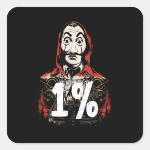 Sticker Carré Taxe Le Riche Masque