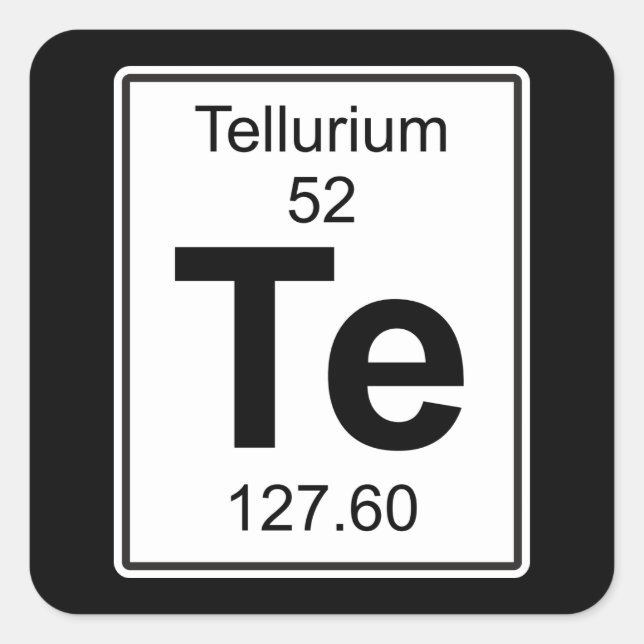 Sticker Carré Te - Tellurium (Devant)