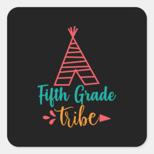 Sticker Carré Teacher Art Tribe de 5e année