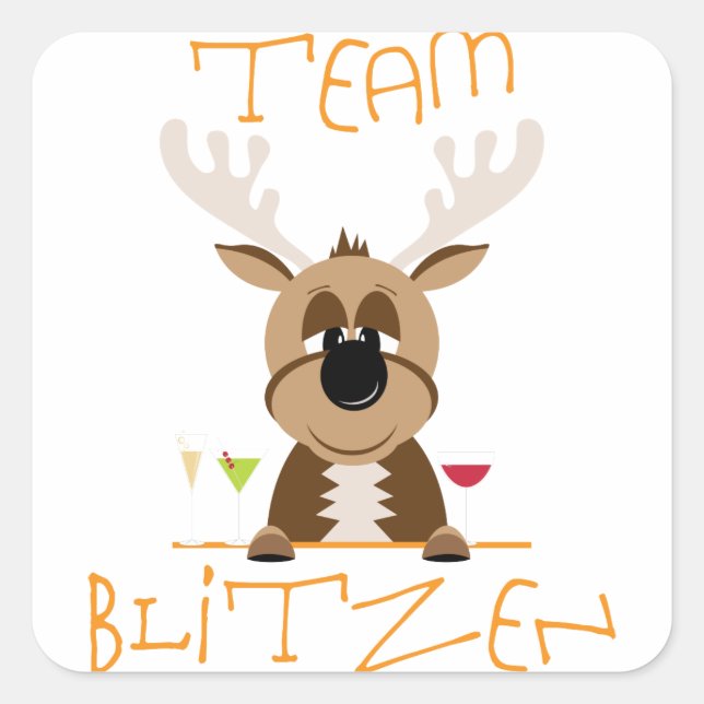 Sticker Carré Team Blitzen (Devant)