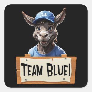 Sticker Carré Team Blue - Vote Democrat