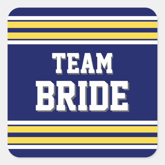 Sticker Carré Team Bride Sports Jersey (Devant)