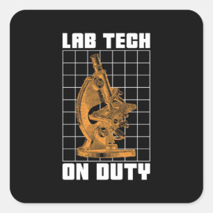 Sticker Carré Technicien de laboratoire en chimie de service