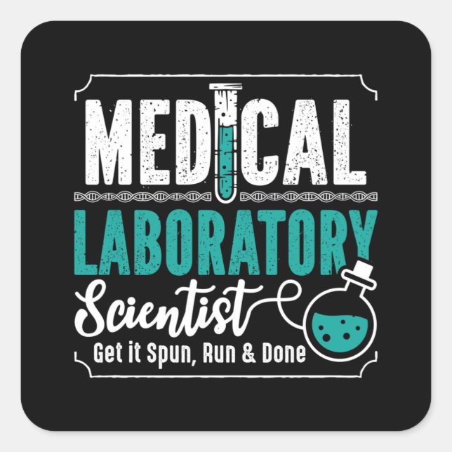 Sticker Carré Technicien de laboratoire Médicale (Devant)