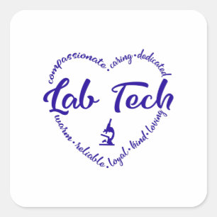 Sticker Carré Technicien de laboratoire, Technicien de laboratoi