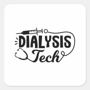 Sticker Carré Technicien en dialyse