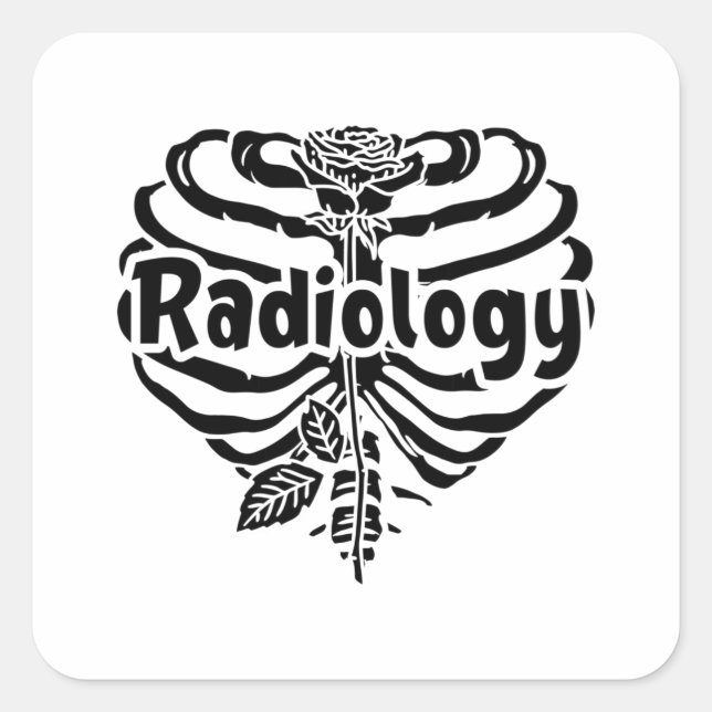 Sticker Carré Technicien en radiologie Rad Infirmière Technologu (Devant)