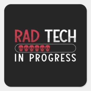 Sticker Carré Technicien en radiologie Technologie Rad Tech En c