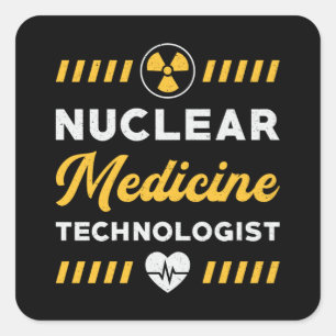 Sticker Carré Technologue en radiologie Médecine nucléaire Xray