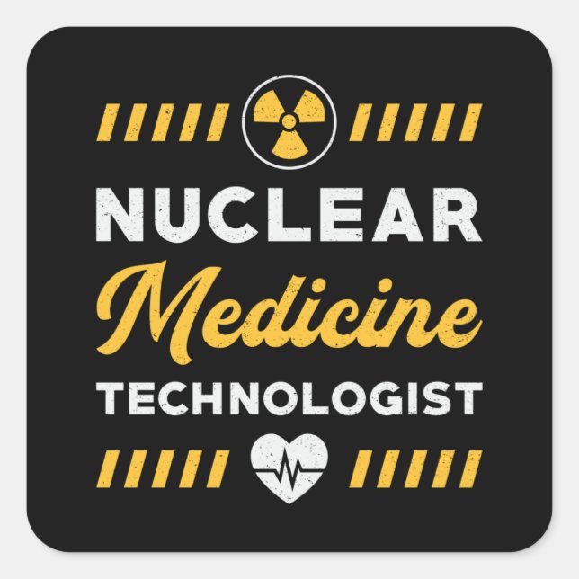 Sticker Carré Technologue en radiologie Médecine nucléaire Xray (Devant)