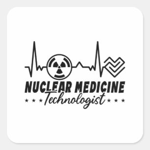 Sticker Carré Technologue en radiologie Xray en médecine nucléai