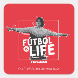 Sticker Carré Ted Lasso   Dani Rojas Fútbol is Life