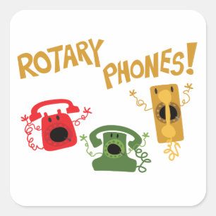 Sticker Carré Téléphones Rotary !
