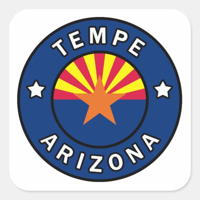 Sticker Carré Tempe Arizona (Devant)