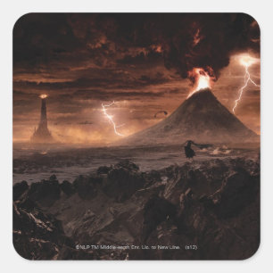 Sticker Carré Tempête de la foudre de Mordor