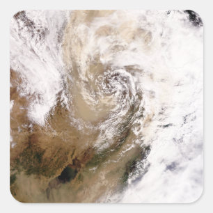 Sticker Carré Tempête de poussière dans le nord de la Chine