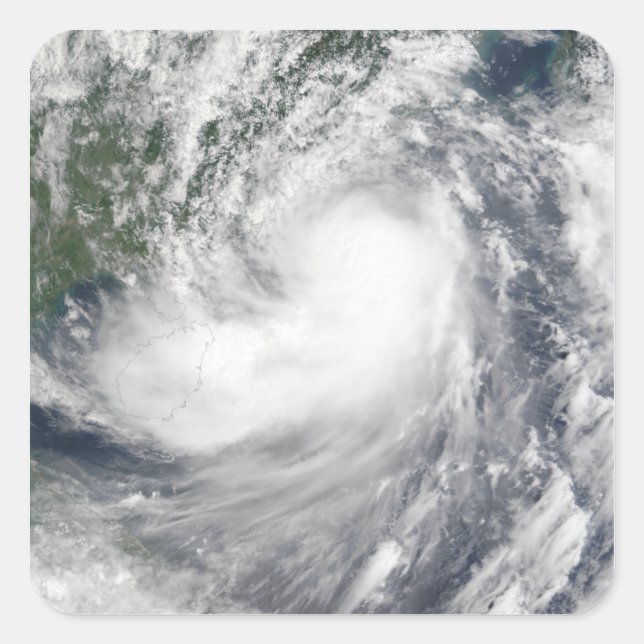 Sticker Carré Tempête tropicale Hagupit (Devant)