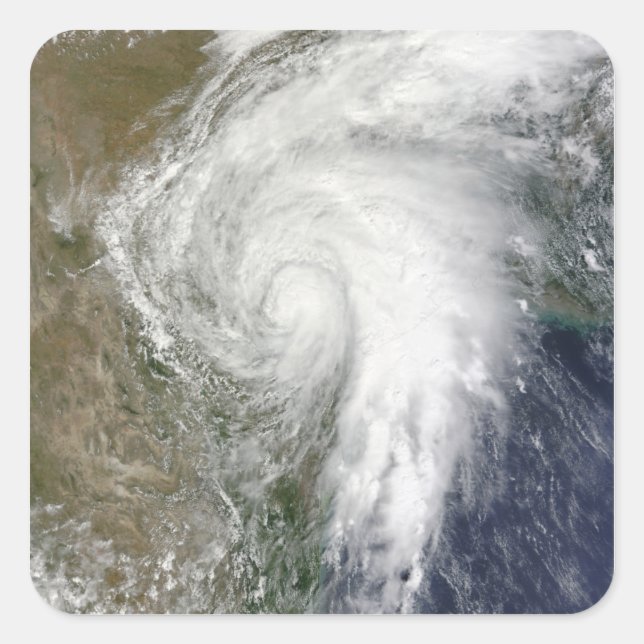 Sticker Carré Tempête tropicale Hermine sur le Texas (Devant)