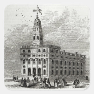 Sticker Carré Temple mormon à Salt Lake, 1854