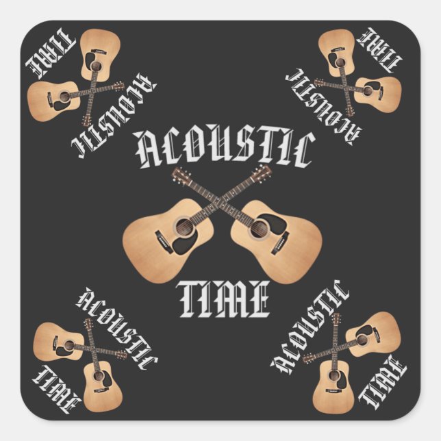 STICKER CARRÉ TEMPS ACOUSTIQUE (Devant)