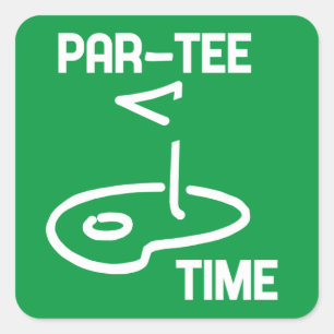 Sticker Carré Temps partiel blanc