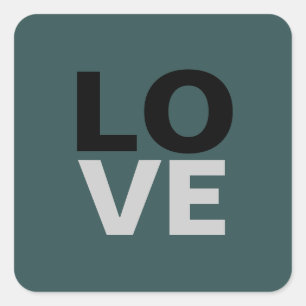 Sticker Carré Tendance Arrière - plan gris ardoise Mariage d'amo