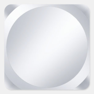Sticker Carré Tendance Élégant Métallisé Faux Argent Vierge Pers