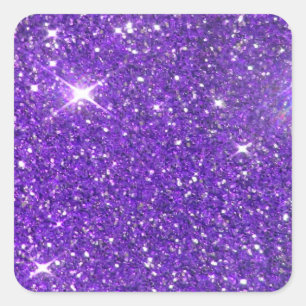 Sticker Carré Tendance Lavande violet Parties scintillant étince