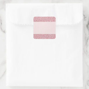 Sticker Carré Tendance Rose Gold Pailleté Regardez Ajoutez Votre