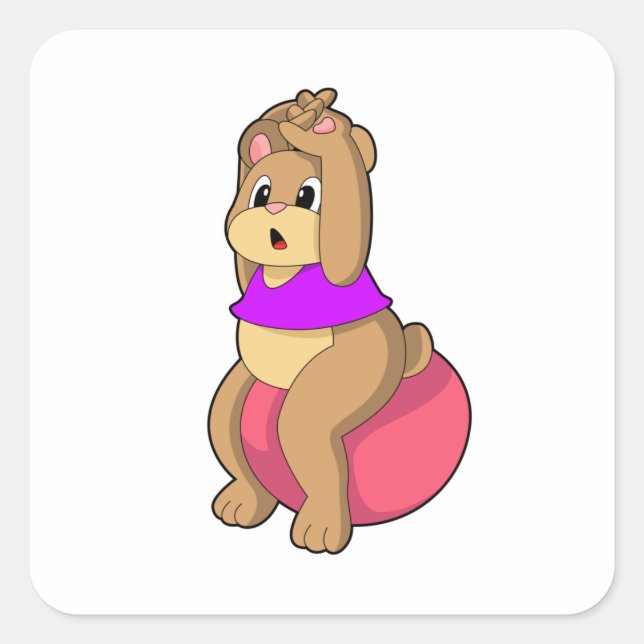 Sticker Carré Tenez-vous en forme avec l'exercice ball.PNG (Devant)