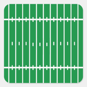 Sticker Carré terrain vert de football américain cool