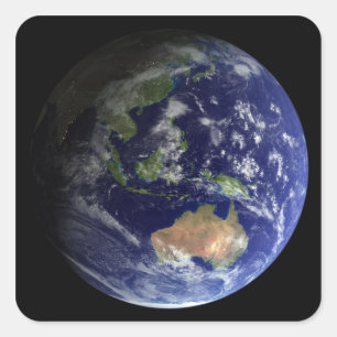 Sticker Carré Terre entière de l'espace montrant Australie