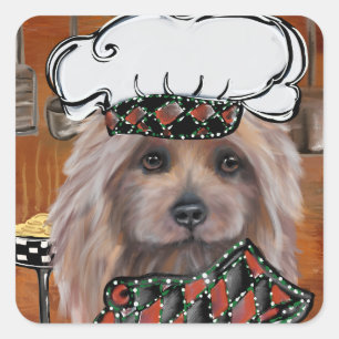 STICKER CARRÉ TERRIER AUSTRALIEN