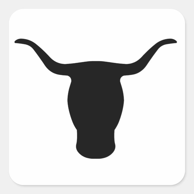 Sticker Carré Tête de Bull (Devant)