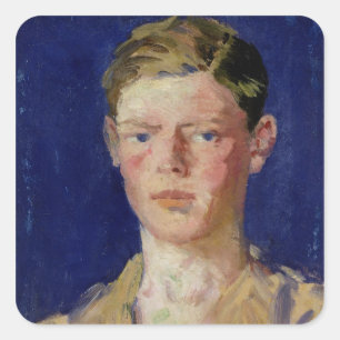 Sticker Carré Tête d'un jeune homme