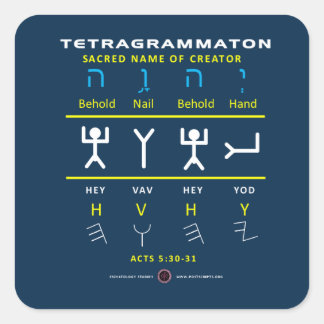 Sticker Carré Tetragrammaton YHVH