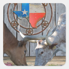 Sticker Carré Texas Barn Art