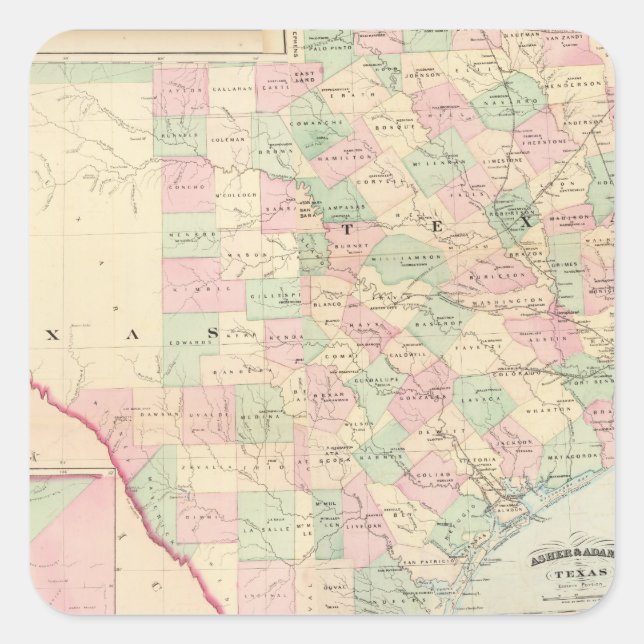 Sticker Carré Texas composite (Devant)