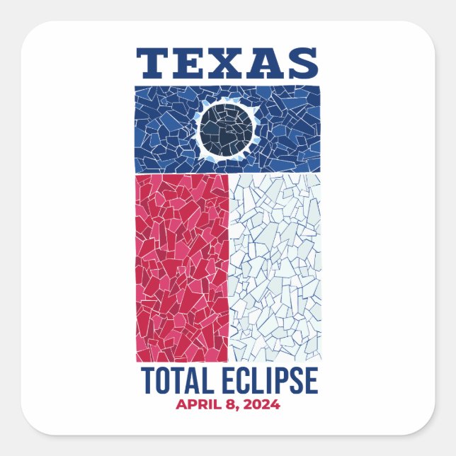 Sticker Carré Texas Total Eclipse (Devant)