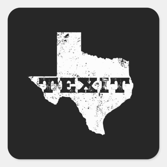 Sticker Carré Texit - Nation du Texas - Texans pour la sécession (Devant)