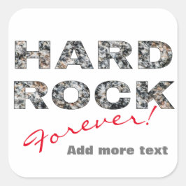 Sticker Carré Texte en granit dur