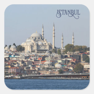 Sticker Carré Texte personnalisé Istanbul