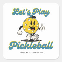 Texte personnalisé Mascotte de Pickleball Retro