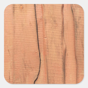 Sticker Carré Texture en bois