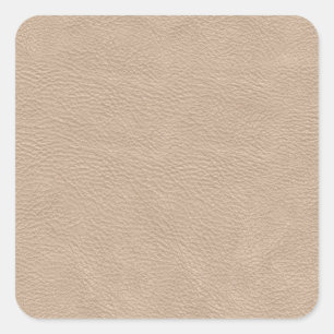 Sticker Carré Texture en cuir beige Tan